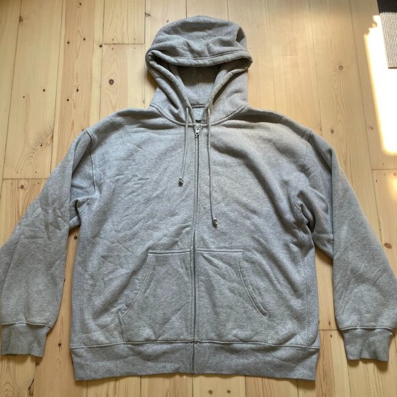 TNA Aritzia boyfriend grey zip up hoodie size XL - Picture 1 of 2